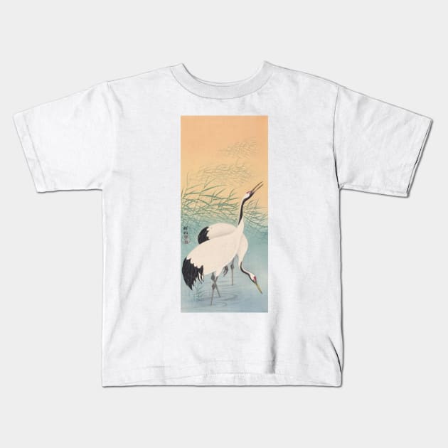 Crane by Ohara Koson Kids T-Shirt by topower